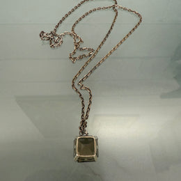 Vintage Sterling Silver Chain & Citrine Pendant