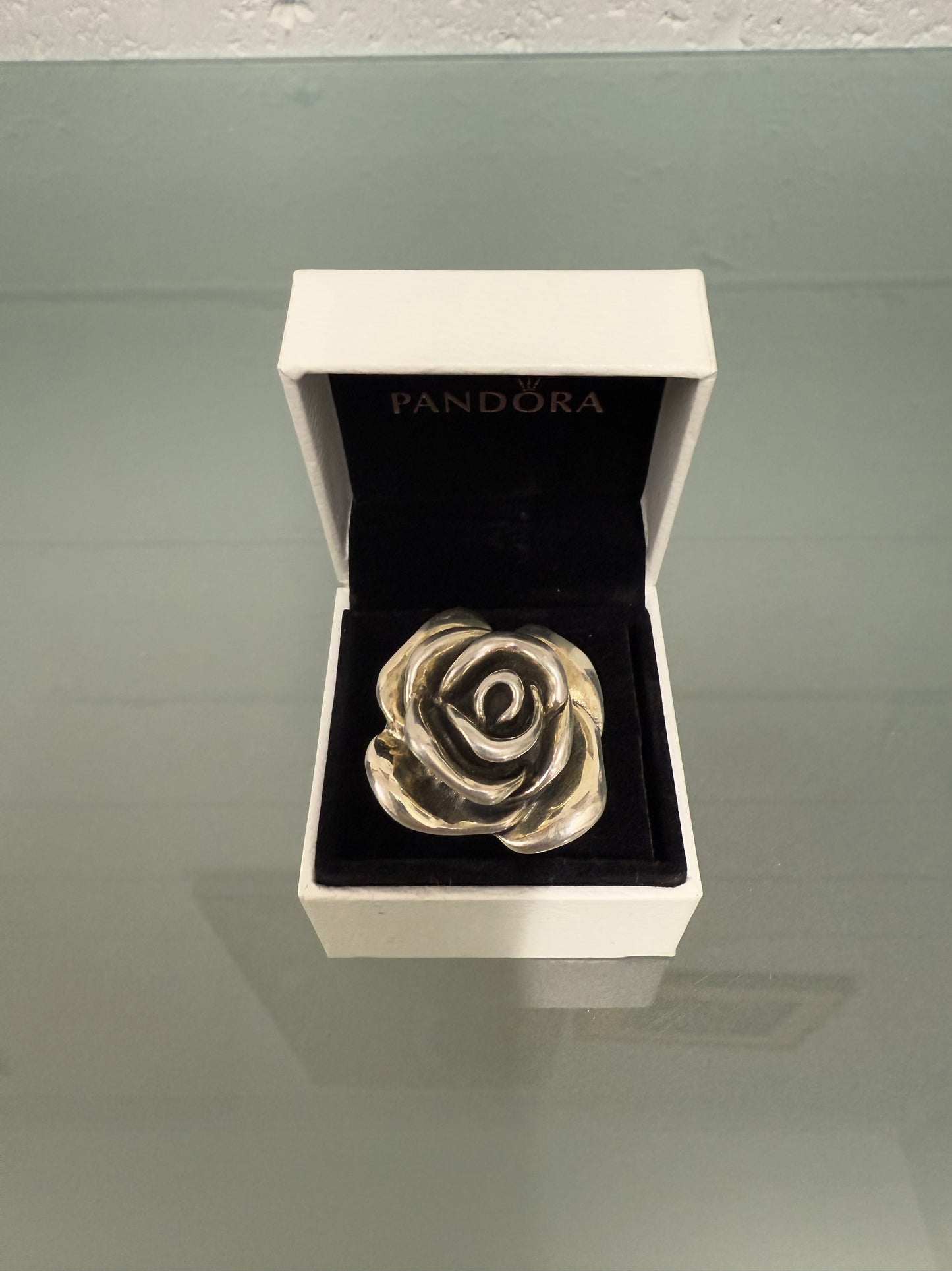 Sterling Silver Large Rose Ring