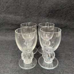 Vintage Set of 4 Lalique Whisky Glasses