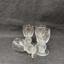 Vintage Set of 4 Lalique Whisky Glasses