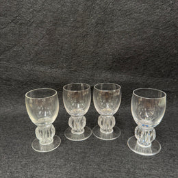 Vintage Set of 4 Lalique Whisky Glasses