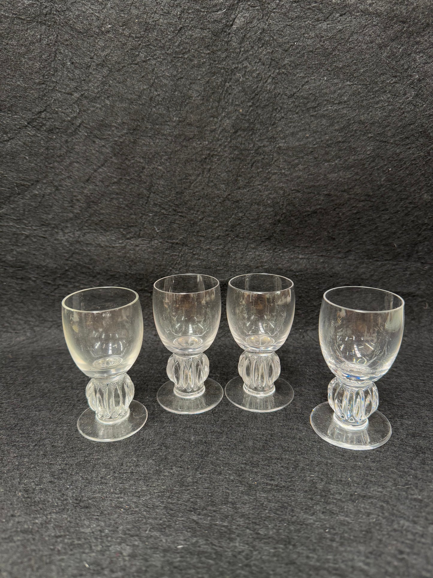 Vintage Set of 4 Lalique Whisky Glasses
