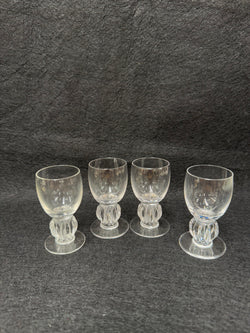 Vintage Set of 4 Lalique Whisky Glasses | Antique & Vintage | Moonee Ponds Antiques | Australia Wide Delivery