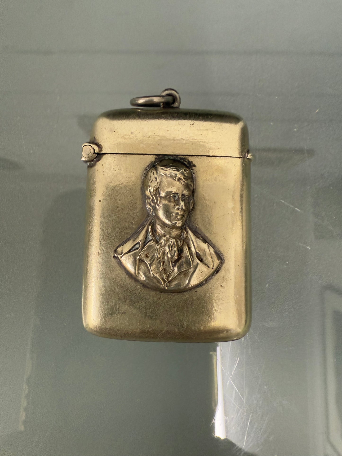 Victorian Vesta Case Robert Burns A/F Lid Detaches