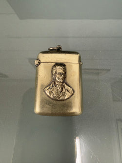 Victorian Vesta Case Robert Burns A/F Lid Detaches | Antique & Vintage | Moonee Ponds Antiques | Australia Wide Delivery