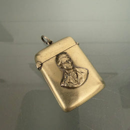 Victorian Vesta Case Robert Burns A/F Lid Detaches