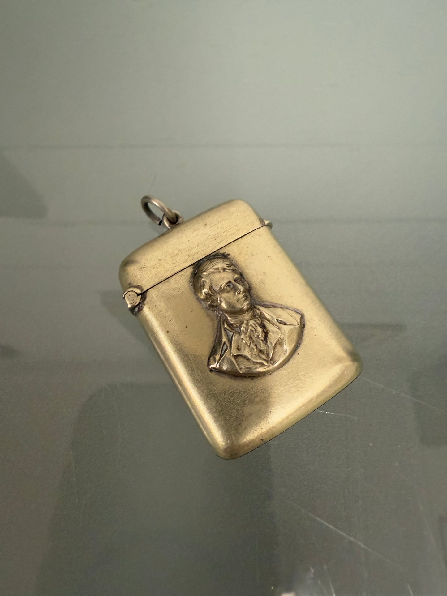 Victorian Vesta Case Robert Burns A/F Lid Detaches