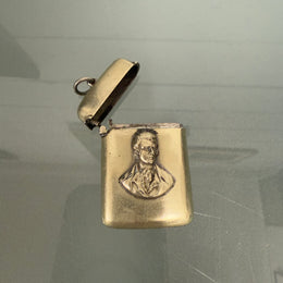 Victorian Vesta Case Robert Burns A/F Lid Detaches