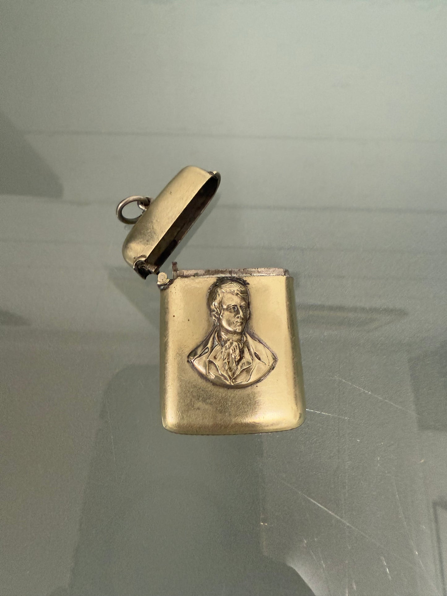 Victorian Vesta Case Robert Burns A/F Lid Detaches