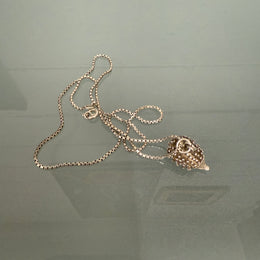 Vintage Sterling Silver Chain & Porcupine Pendant