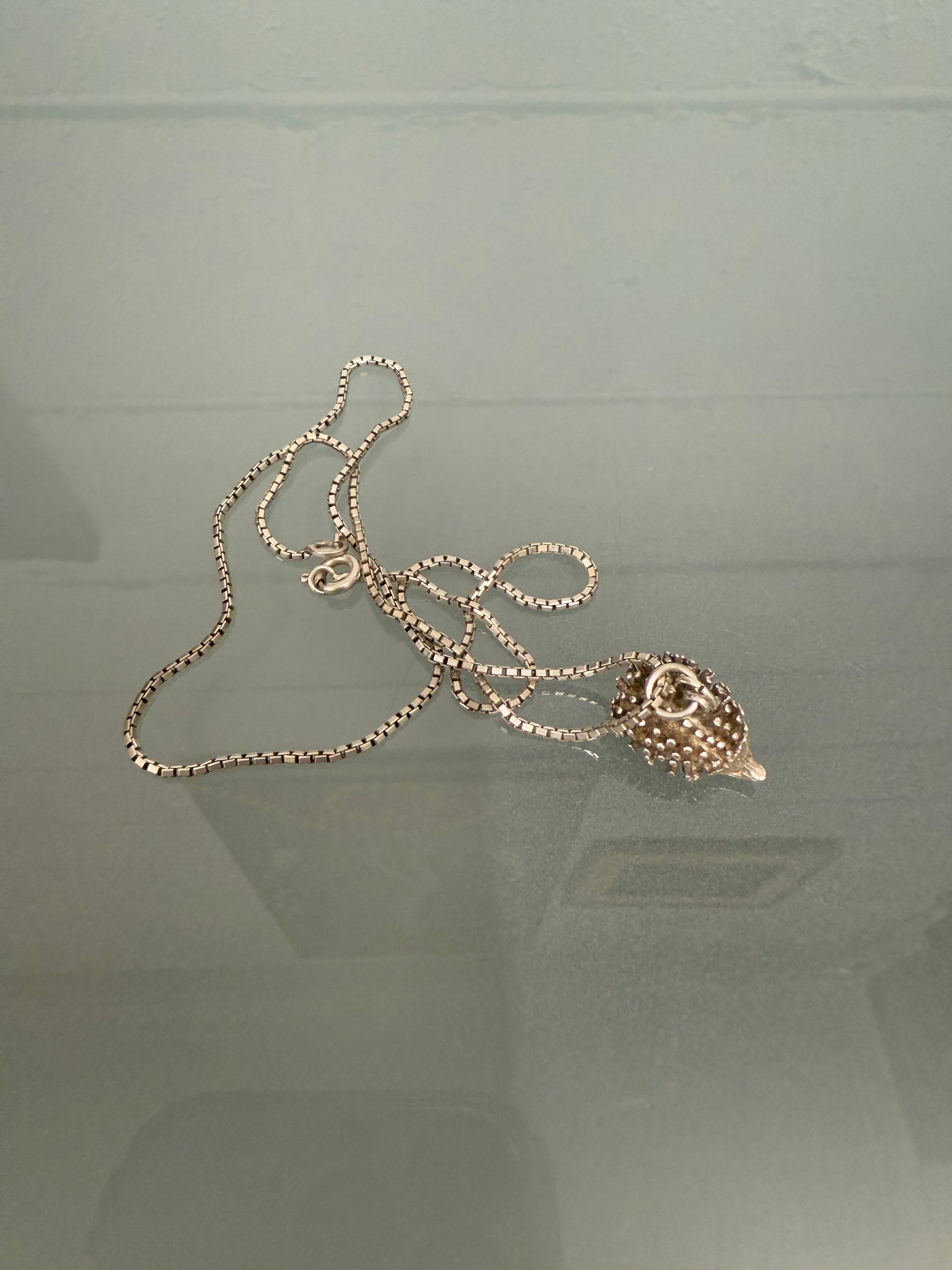 Vintage Sterling Silver Chain & Porcupine Pendant | Antique & Vintage | Moonee Ponds Antiques | Australia Wide Delivery