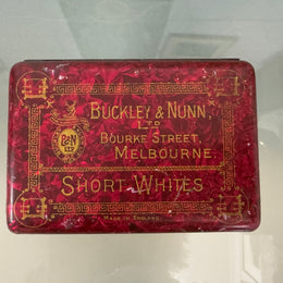 Extremely Rare Tin Buckley & Nunn Ltd Melb. Short Whites