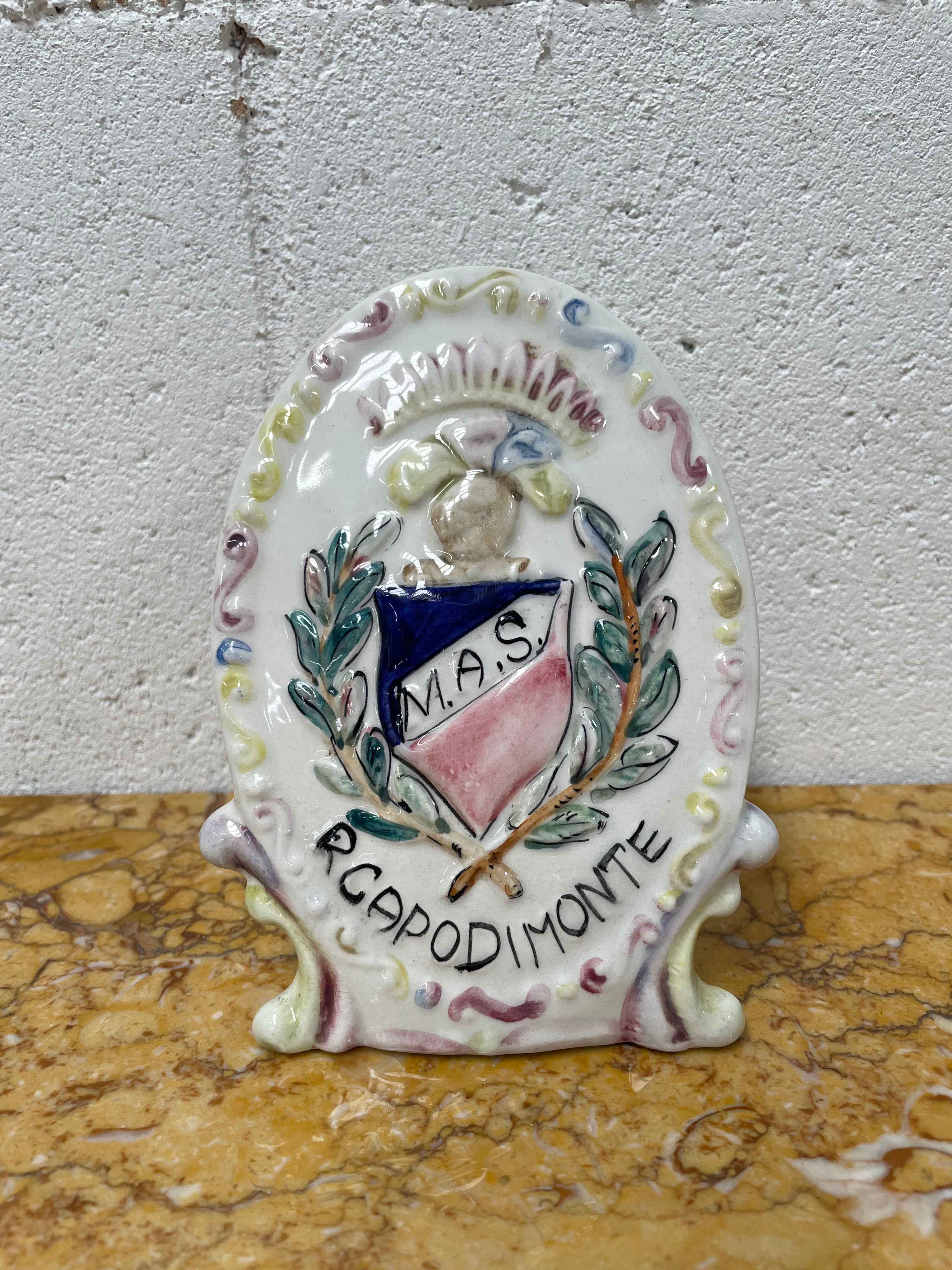 Capodimonte Porcelain Plaque | Antique & Vintage | Moonee Ponds Antiques | Australia Wide Delivery