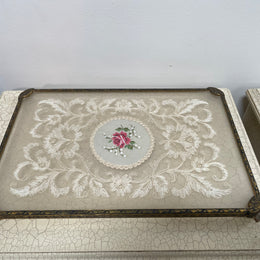 Vintage 5 Piece Petit Point Dressing Table Set