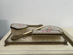 Vintage 5 Piece Petit Point Dressing Table Set | Antique & Vintage | Moonee Ponds Antiques | Australia Wide Delivery