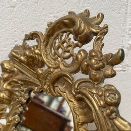 French Brass Table Mirror