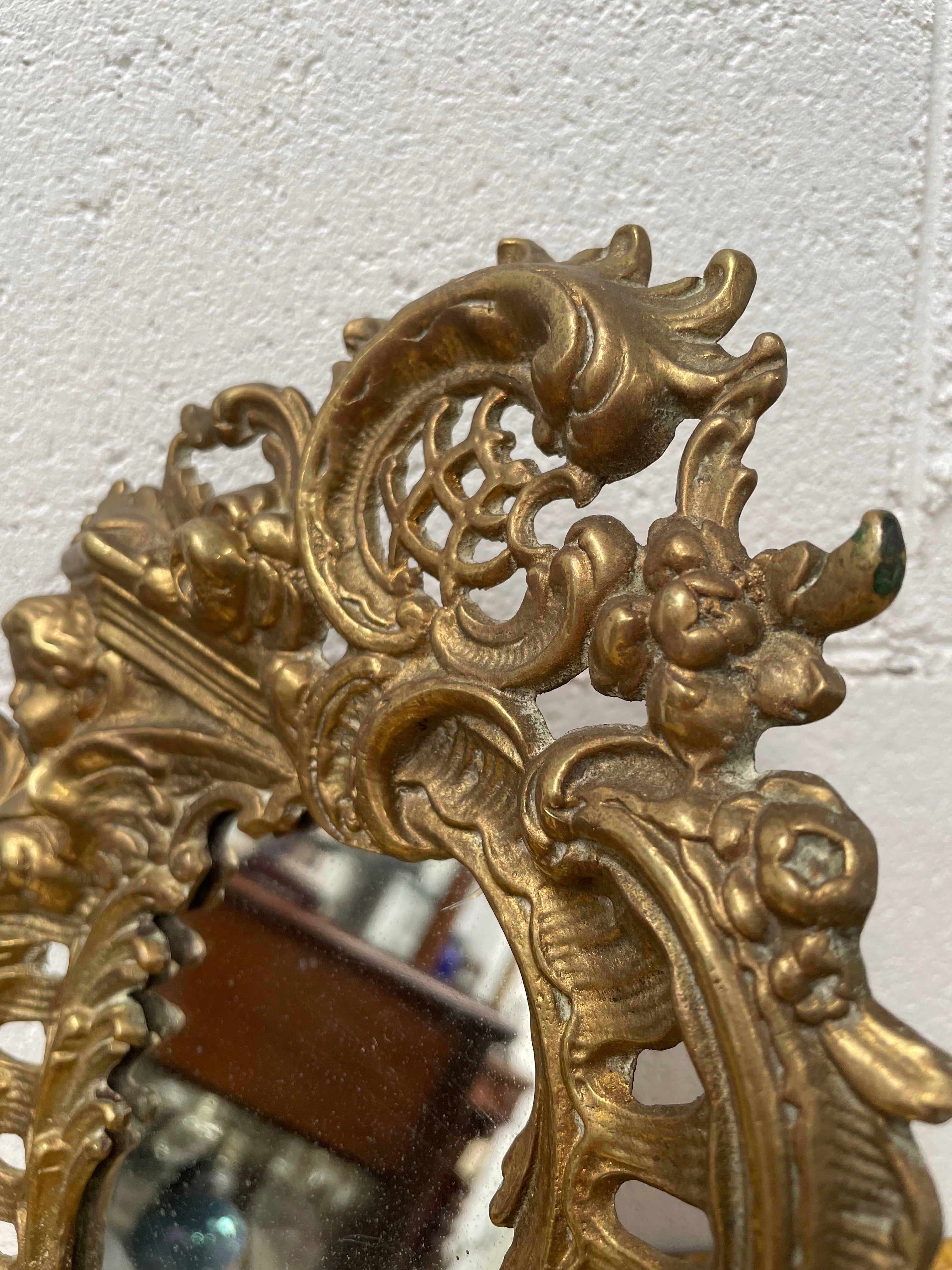 French Brass Table Mirror | Antique & Vintage | Moonee Ponds Antiques | Australia Wide Delivery