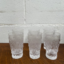 Whitefriars Set of Six Crystal Glasses