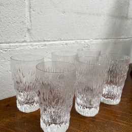 Whitefriars Set of Six Crystal Glasses