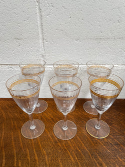 Vintage Set of Six Glasses | Antique & Vintage | Moonee Ponds Antiques | Australia Wide Delivery