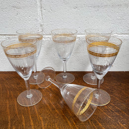 Vintage Set of Six Glasses