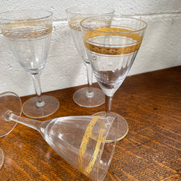 Vintage Set of Six Glasses