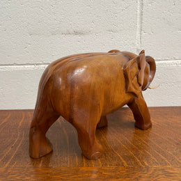 Vintage Teak Elephant Statue