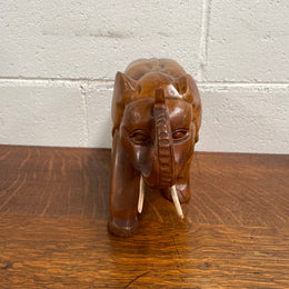 Vintage Teak Elephant Statue