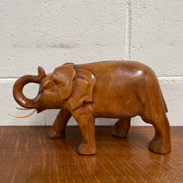 Vintage Teak Elephant Statue