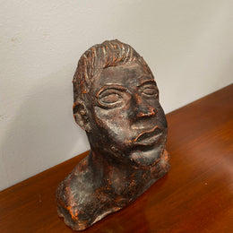 Superb Vintage Hand Sculptured Terracotta Bust