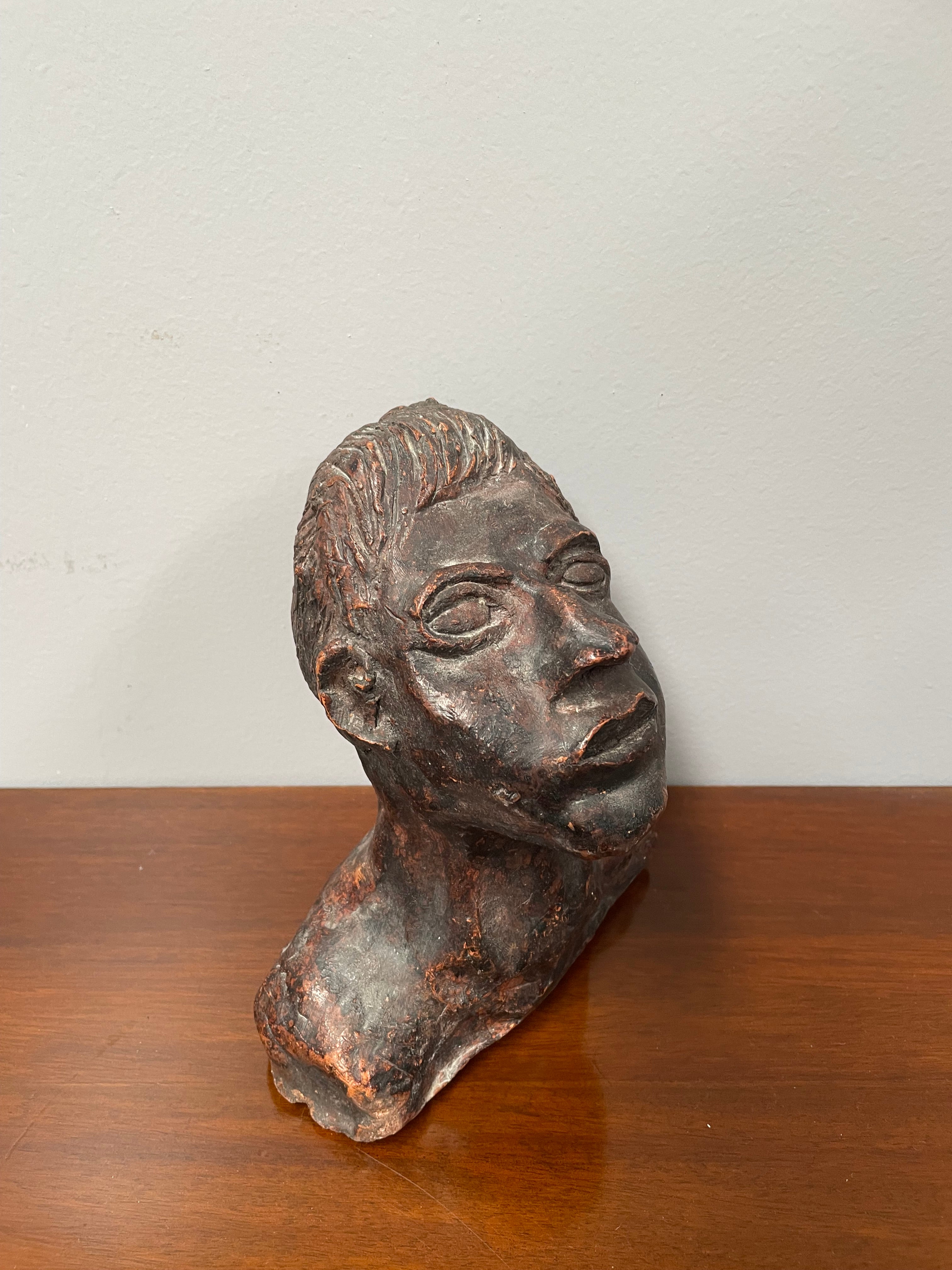 Superb Vintage Hand Sculptured Terracotta Bust | Antique & Vintage | Moonee Ponds Antiques | Australia Wide Delivery