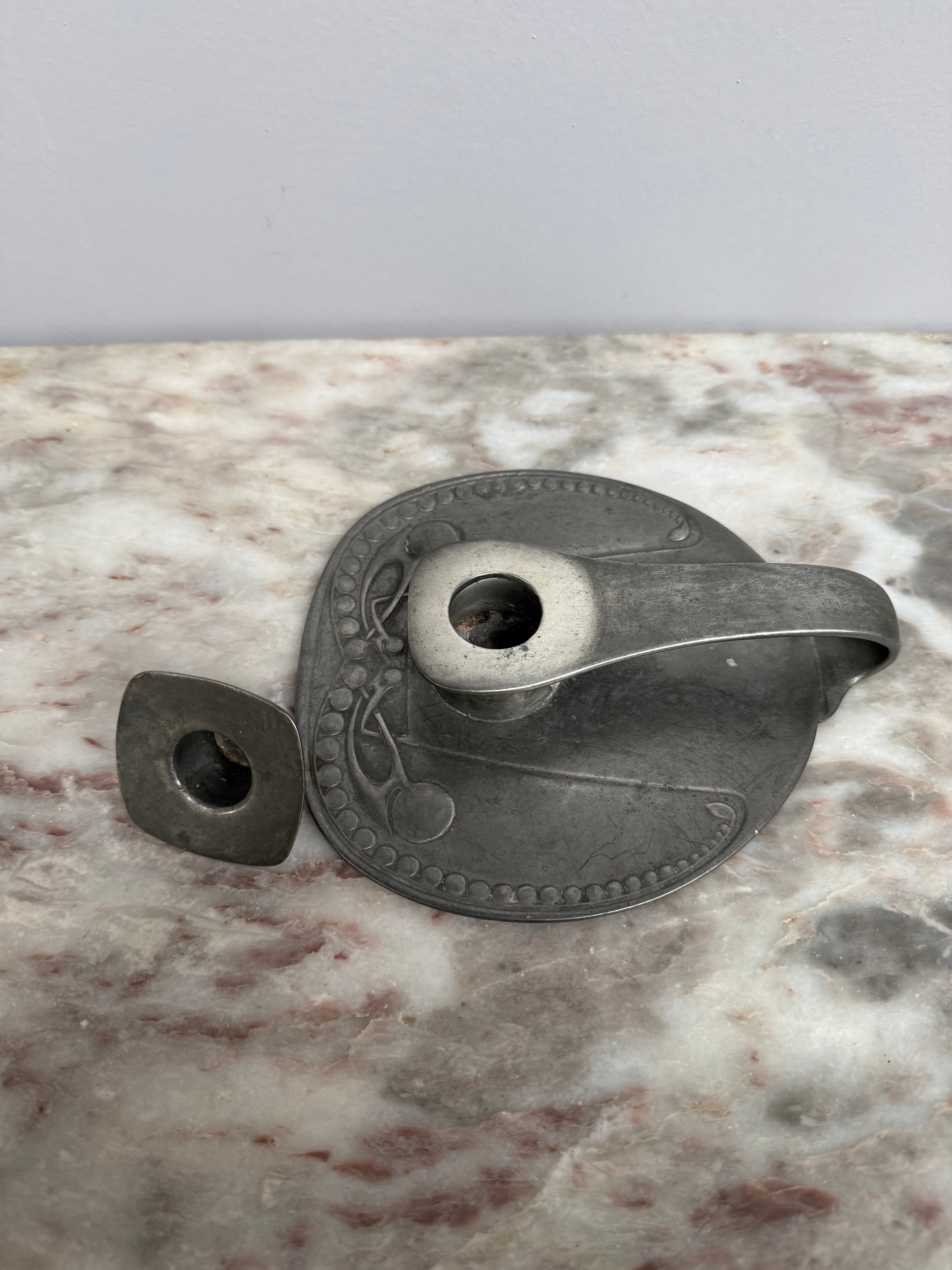 Archibald Knox Pewter Chamberstick | Antique & Vintage | Moonee Ponds Antiques | Australia Wide Delivery