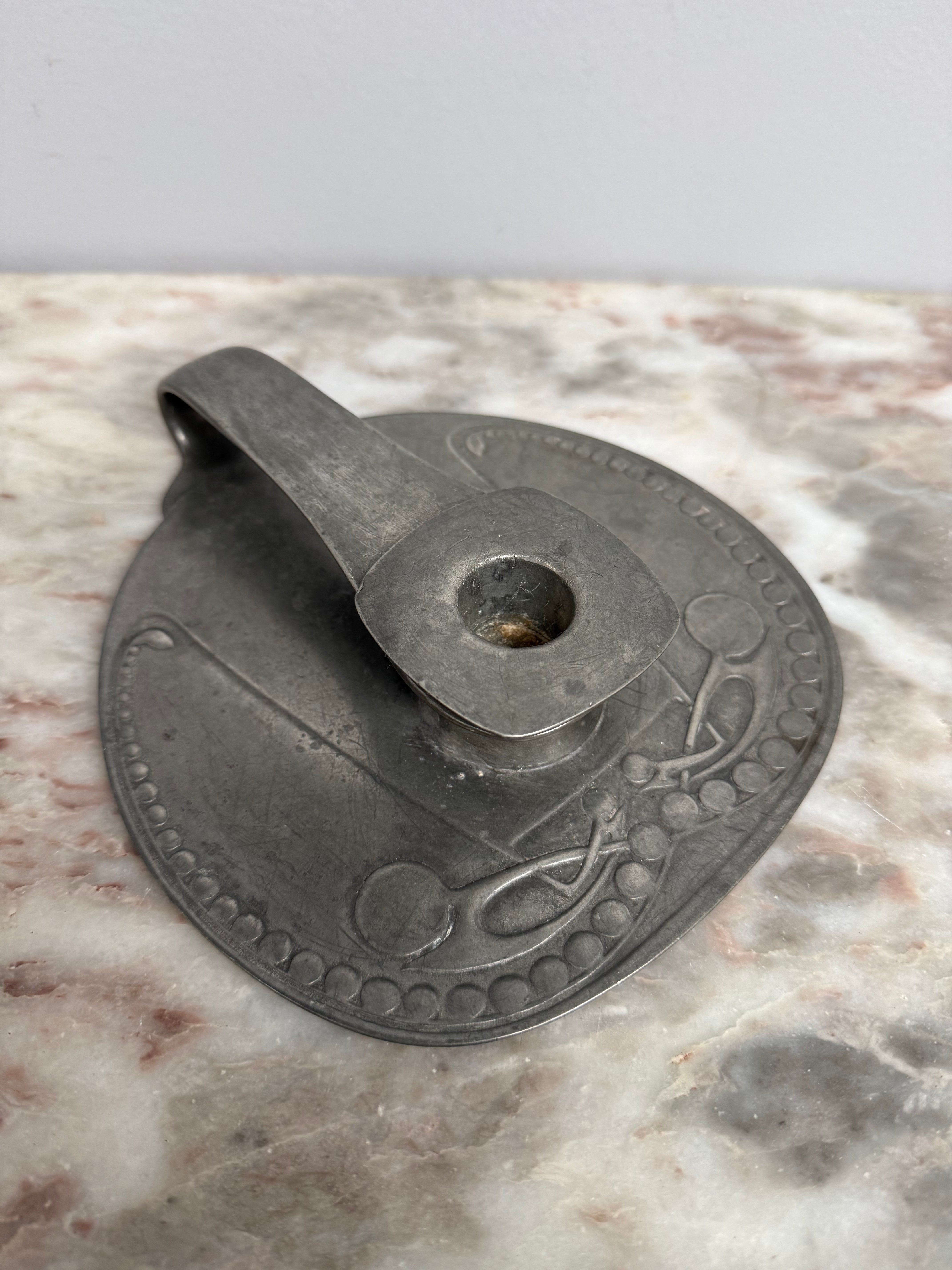 Archibald Knox Pewter Chamberstick