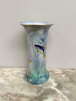 Burleigh Ware Lustre Fish Decorated Vase