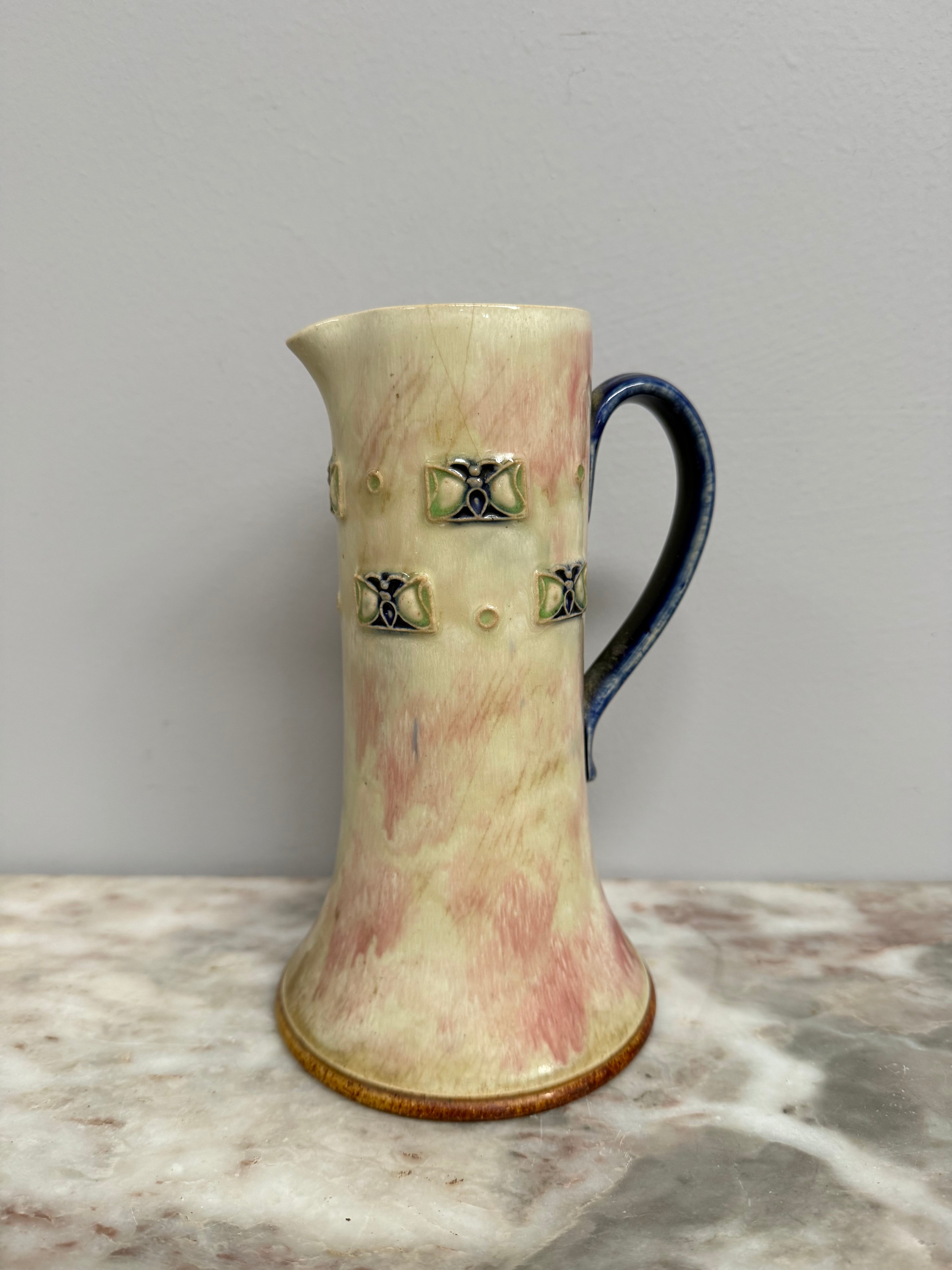 Antique Royal Doulton Stoneware Art Nouveau Jug