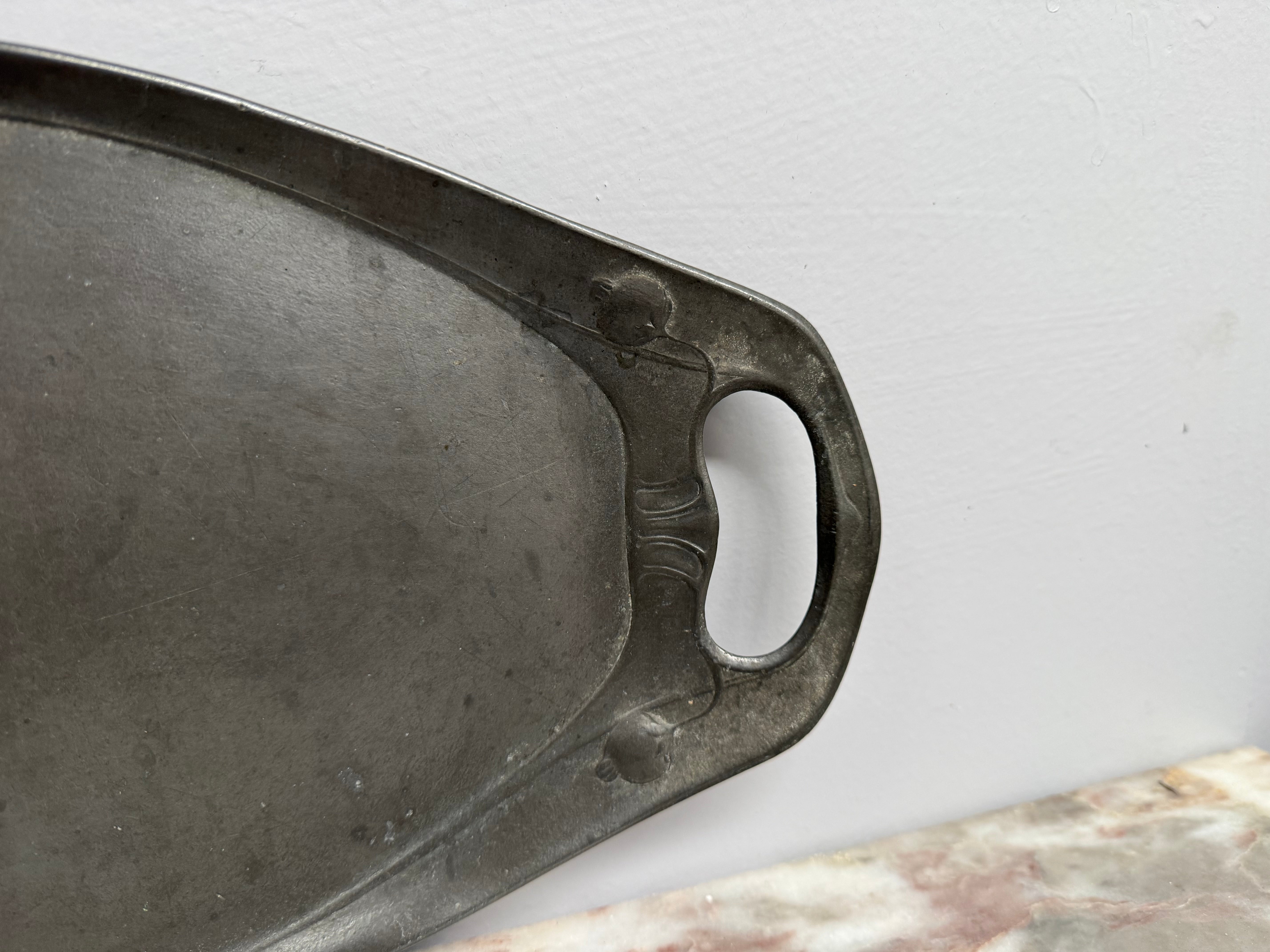 Antique Art Nouveau Stamped Pewter Tray | Antique & Vintage | Moonee Ponds Antiques | Australia Wide Delivery