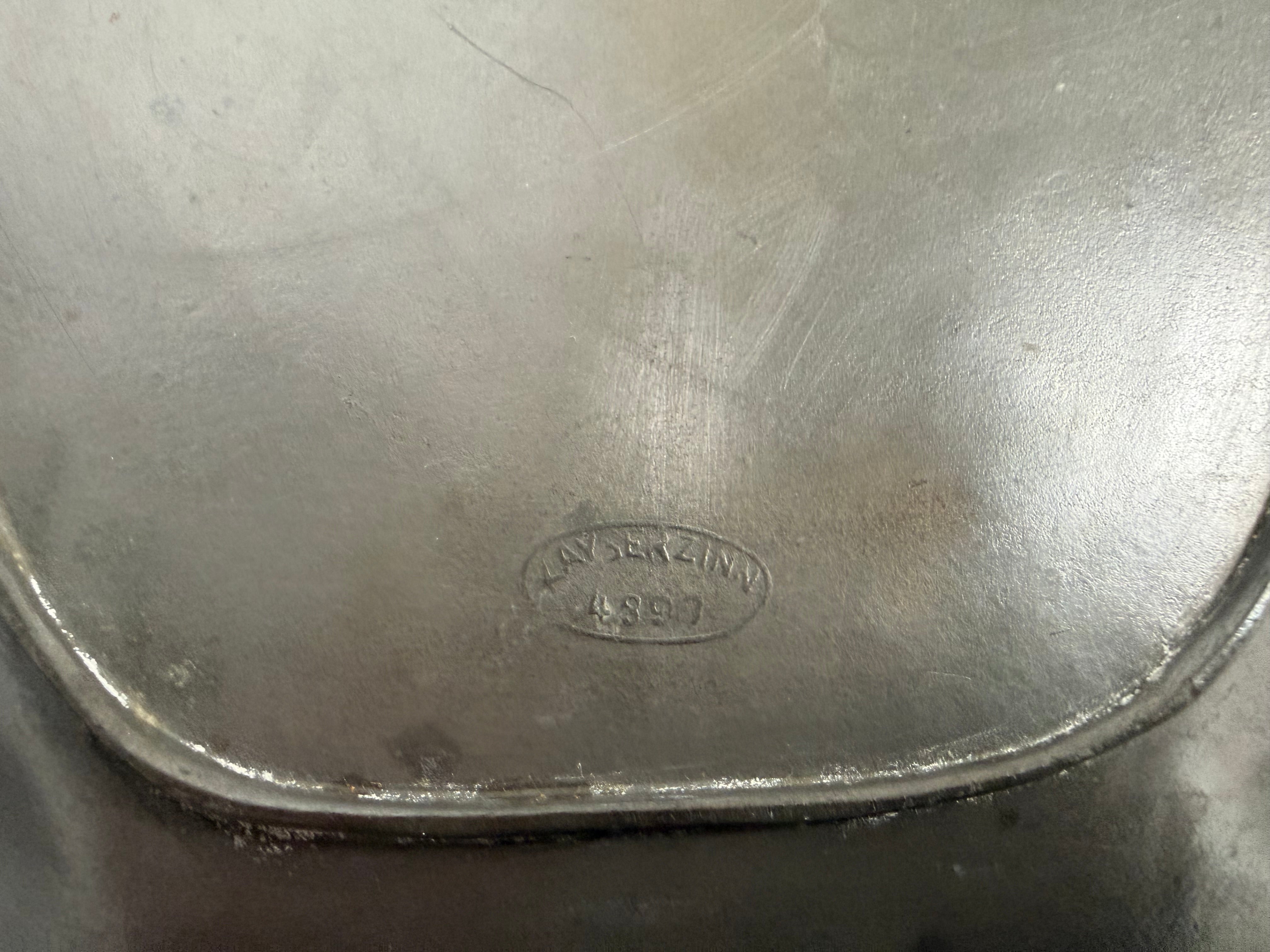 Antique Art Nouveau Stamped Pewter Tray | Antique & Vintage | Moonee Ponds Antiques | Australia Wide Delivery