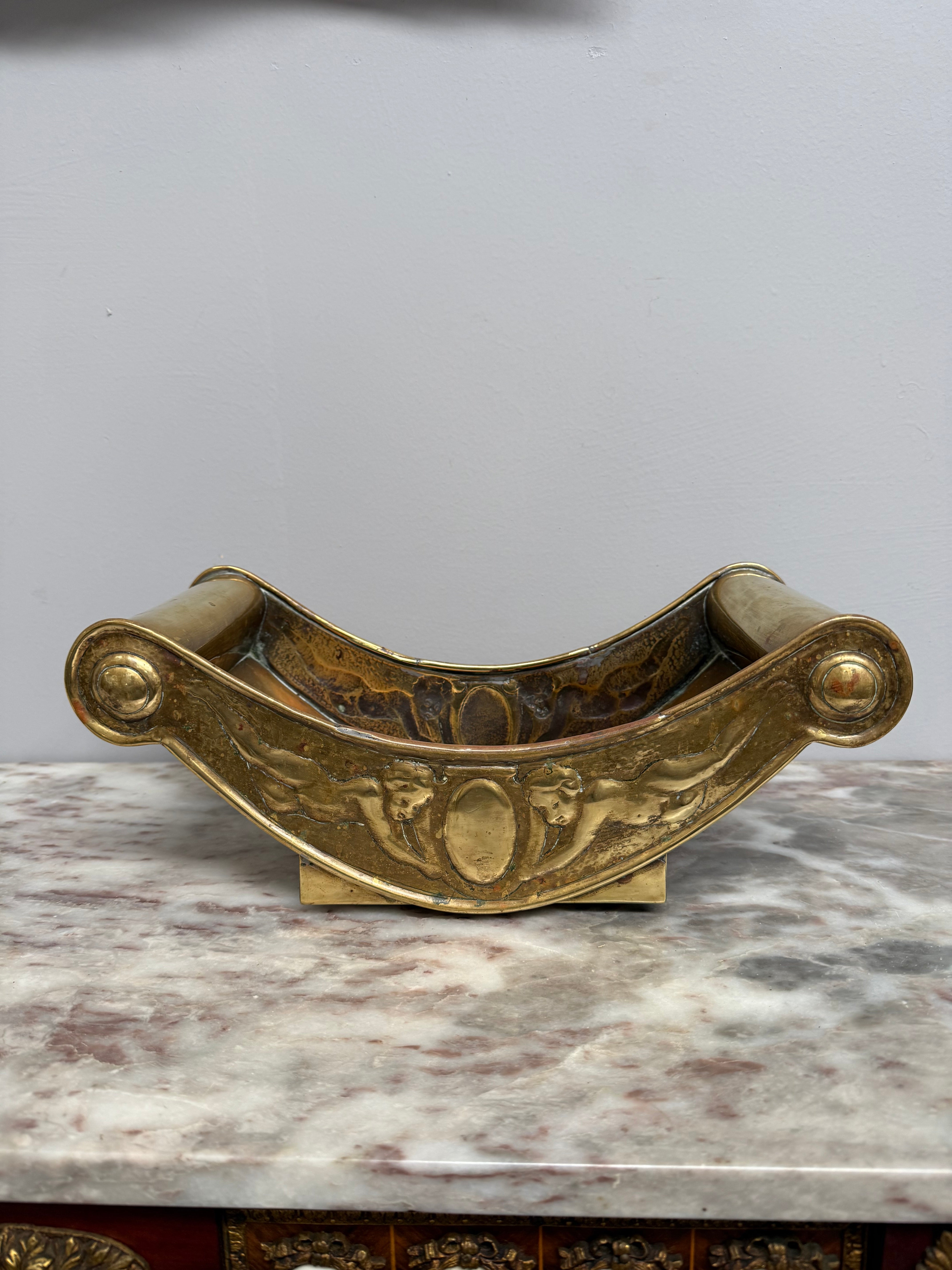 Early 20th Brass Planter Art Deco/German C1920