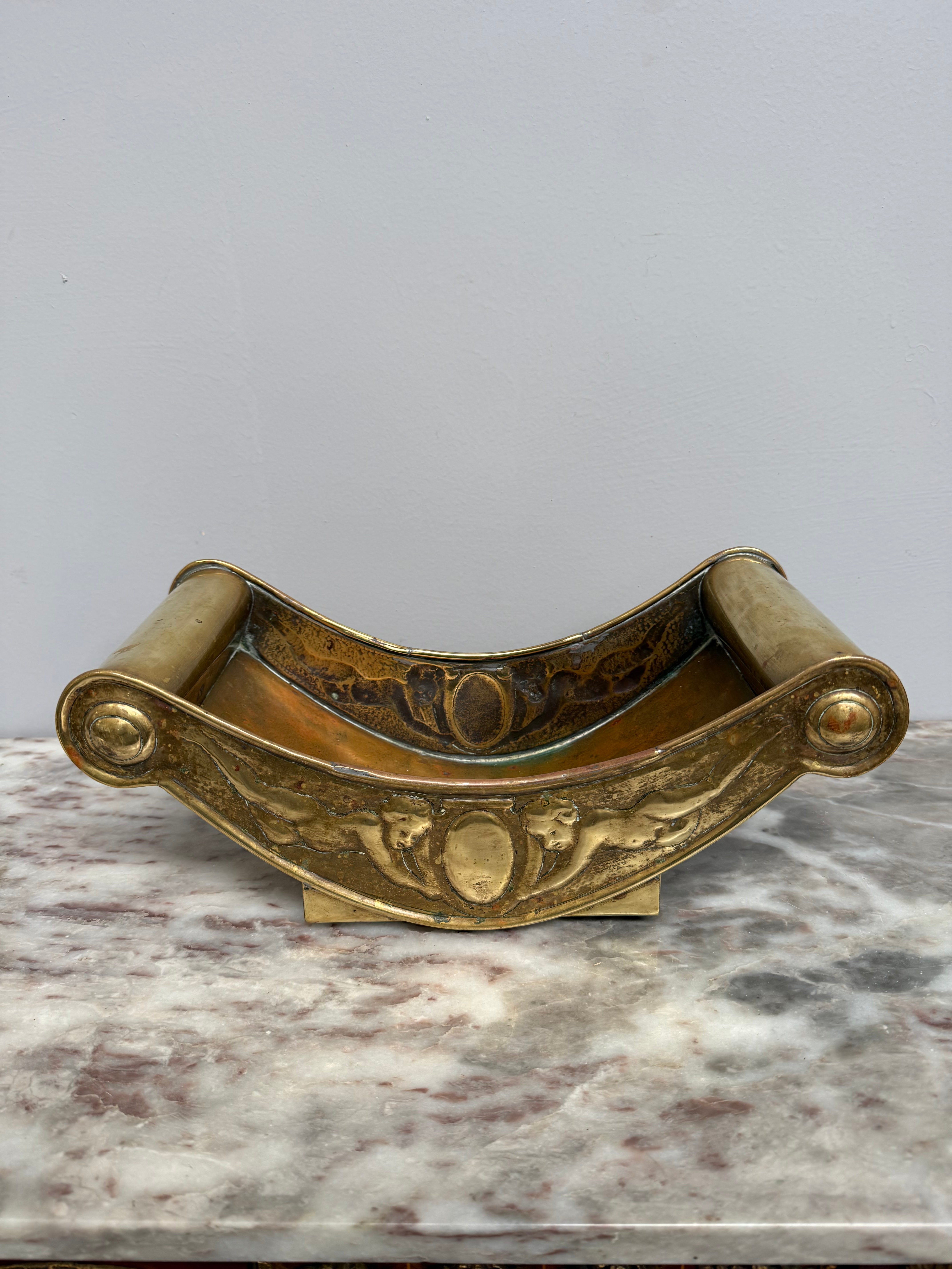 Early 20th Brass Planter Art Deco/German C1920