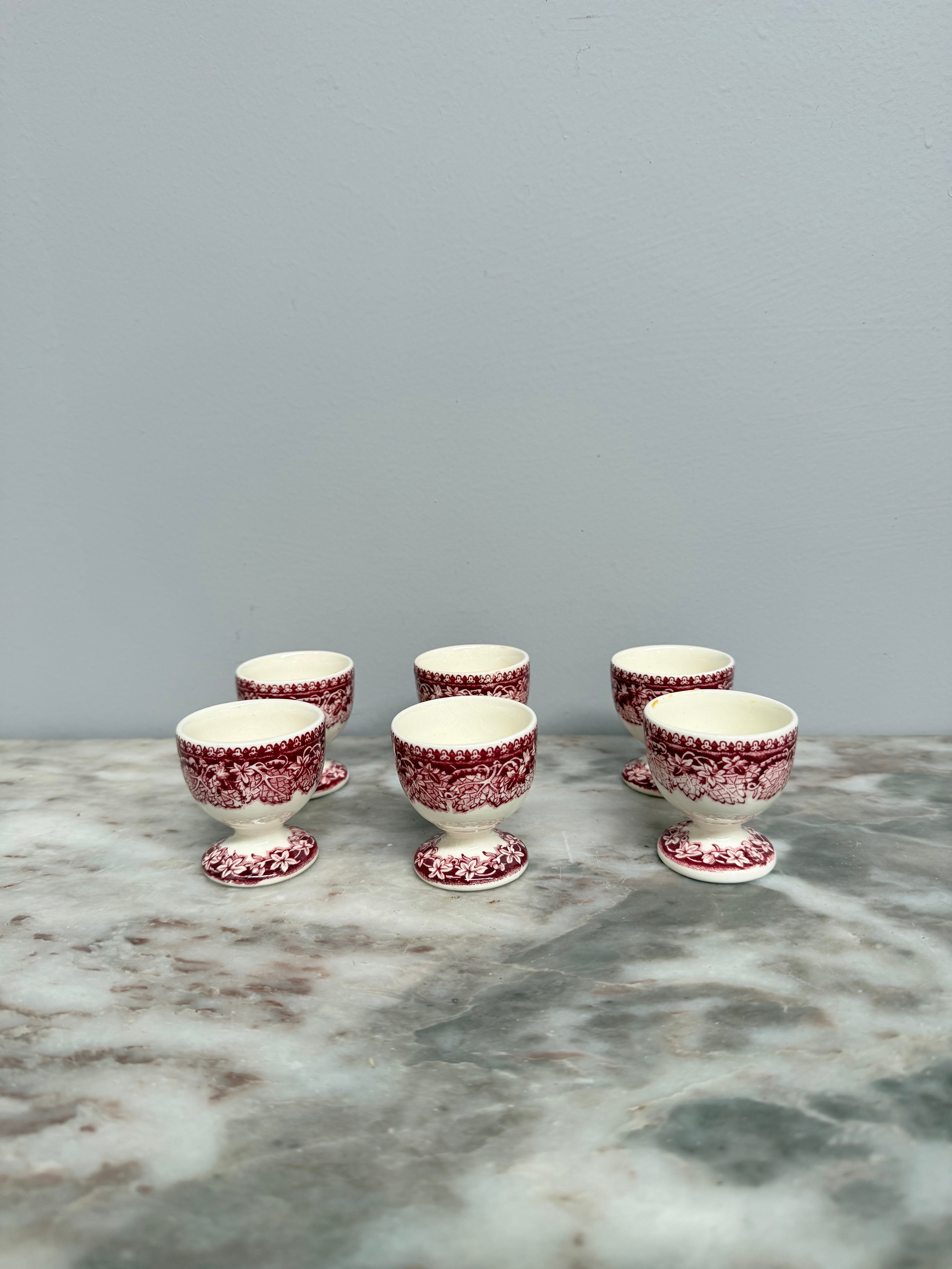 Rare Vintage Set of Six Masons Vista England Egg Cups | Antique & Vintage | Moonee Ponds Antiques | Australia Wide Delivery