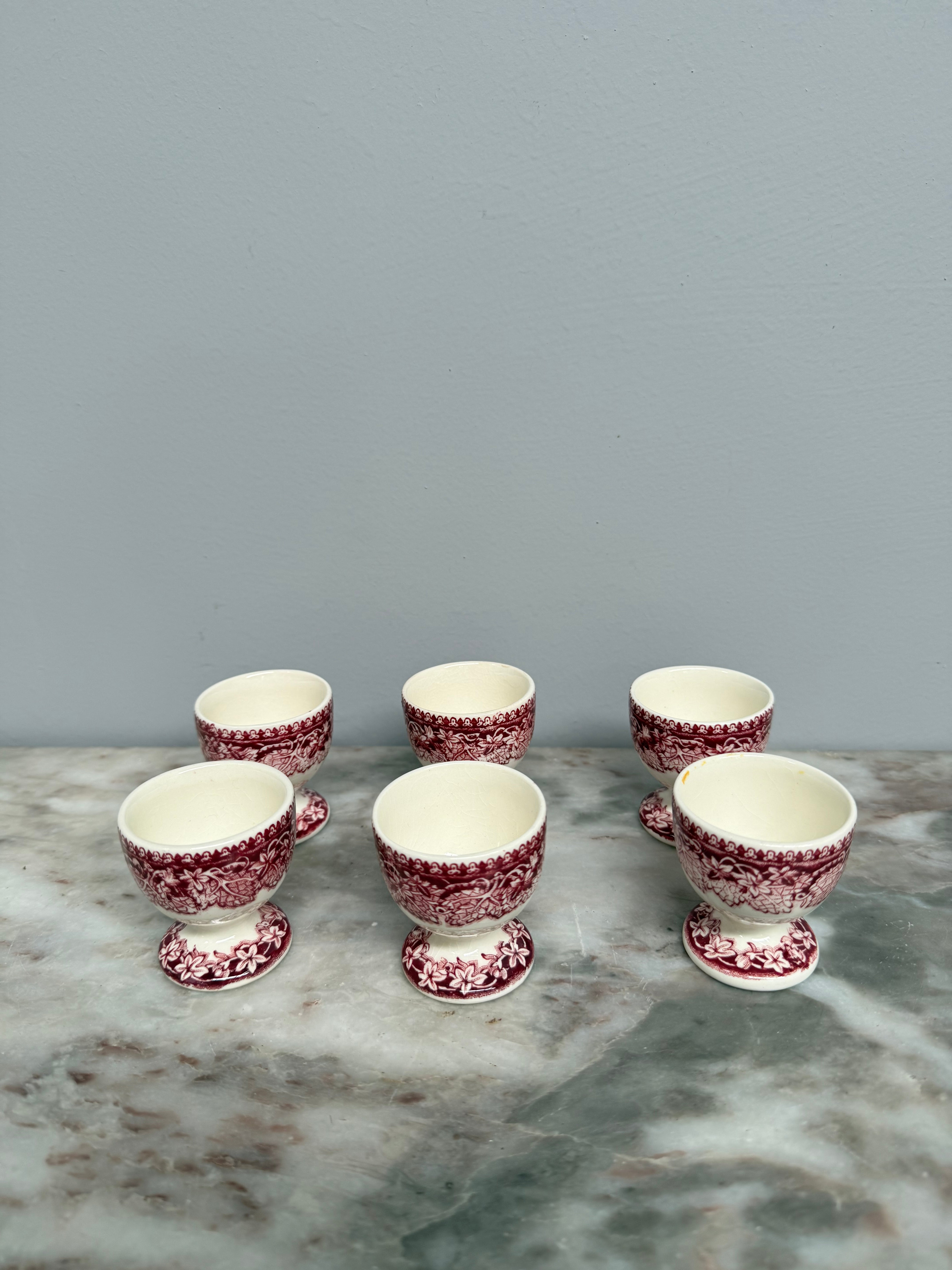 Rare Vintage Set of Six Masons Vista England Egg Cups | Antique & Vintage | Moonee Ponds Antiques | Australia Wide Delivery