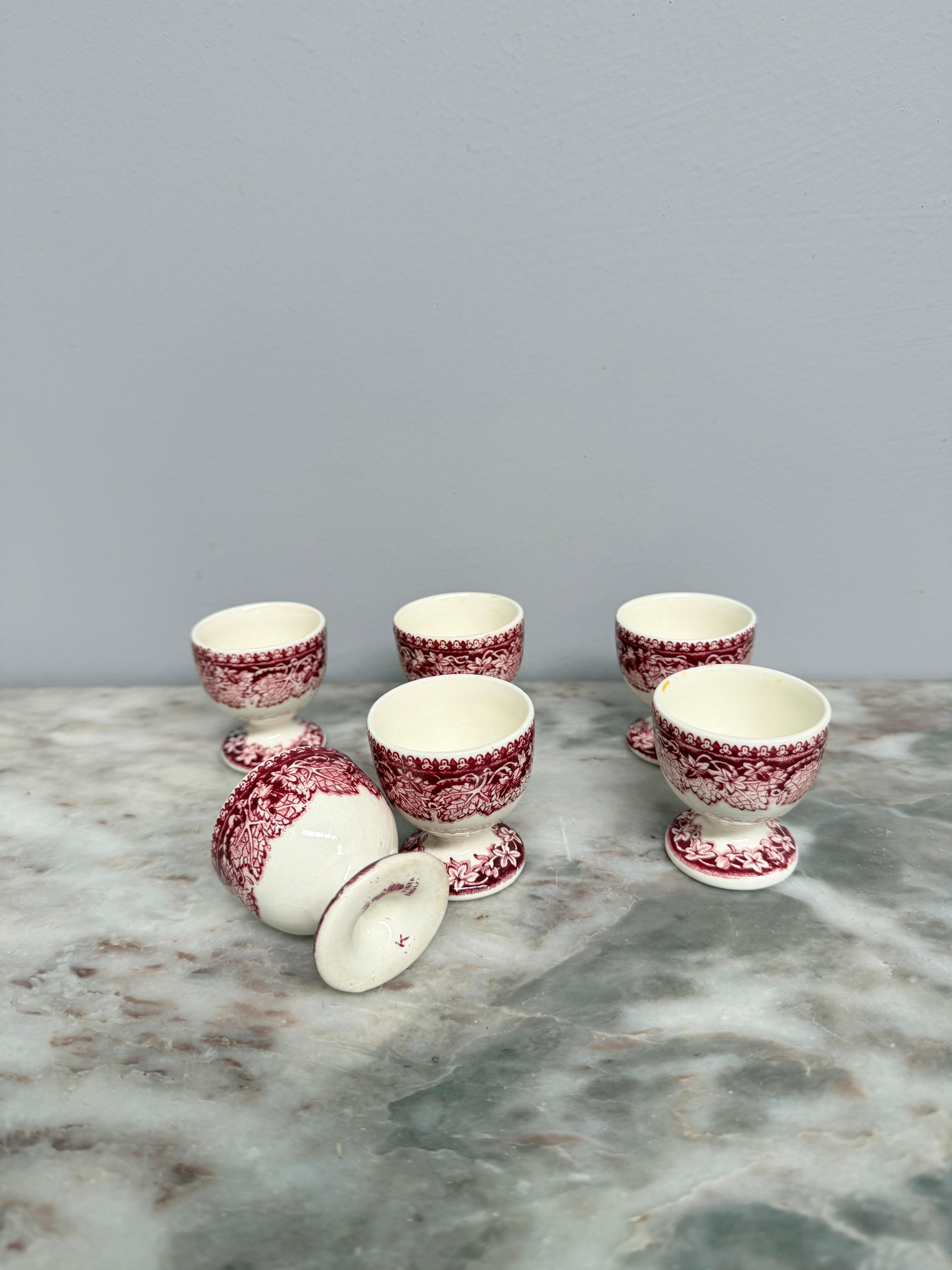 Rare Vintage Set of Six Masons Vista England Egg Cups | Antique & Vintage | Moonee Ponds Antiques | Australia Wide Delivery