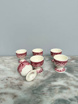 Rare Vintage Set of Six Masons Vista England Egg Cups | Antique & Vintage | Moonee Ponds Antiques | Australia Wide Delivery