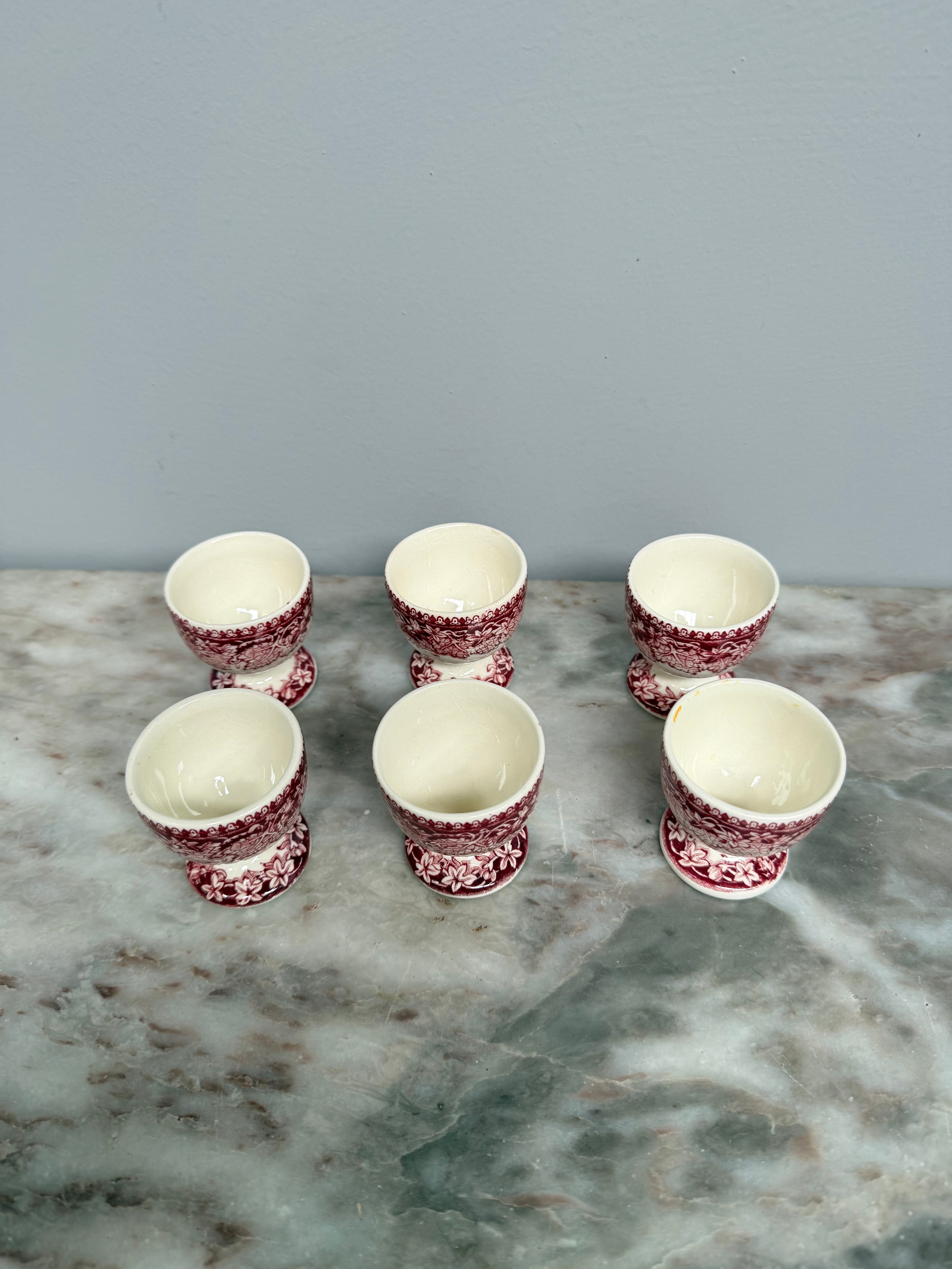 Rare Vintage Set of Six Masons Vista England Egg Cups | Antique & Vintage | Moonee Ponds Antiques | Australia Wide Delivery