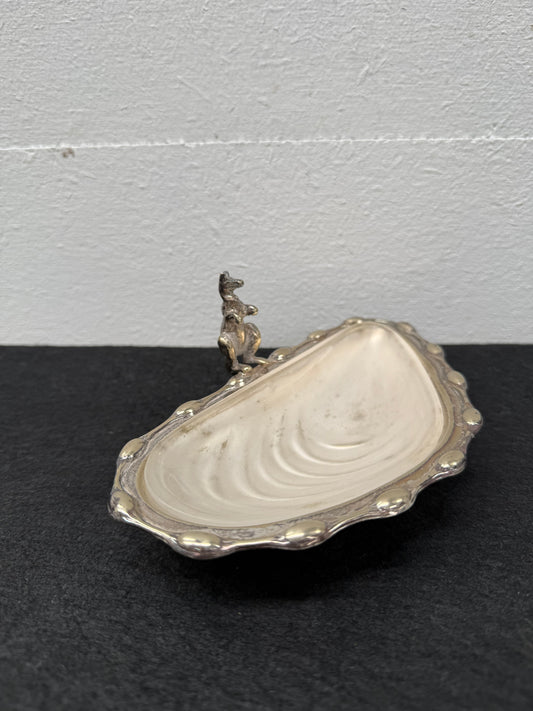 Vintage Silver Plated Kangaroo Shell Shaped Dish
