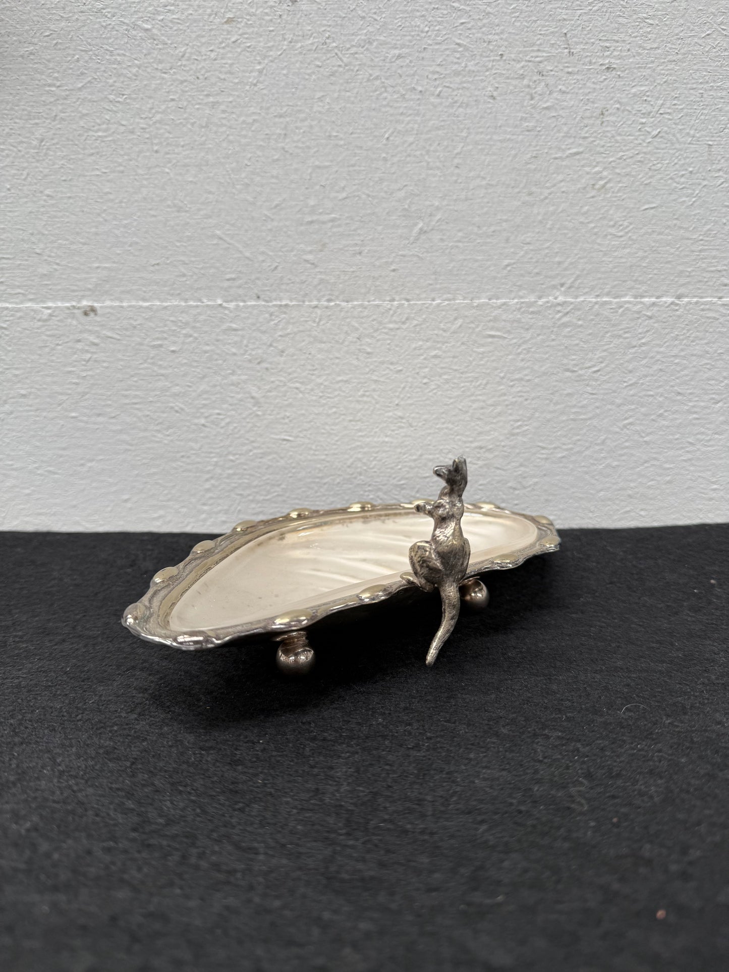 Vintage Silver Plated Kangaroo Shell Shaped Dish