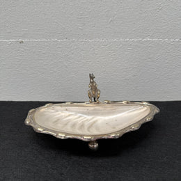 Vintage Silver Plated Kangaroo Shell Shaped Dish