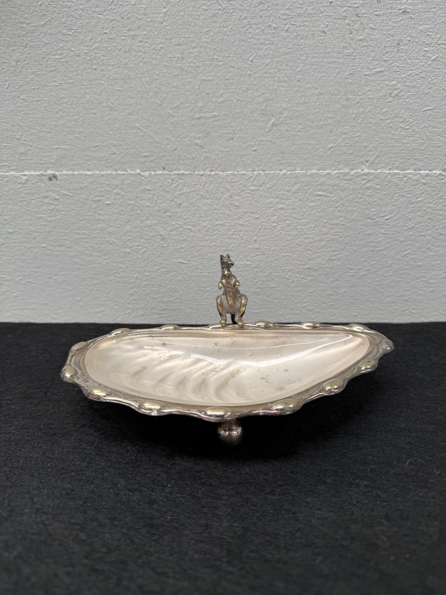 Vintage Silver Plated Kangaroo Shell Shaped Dish