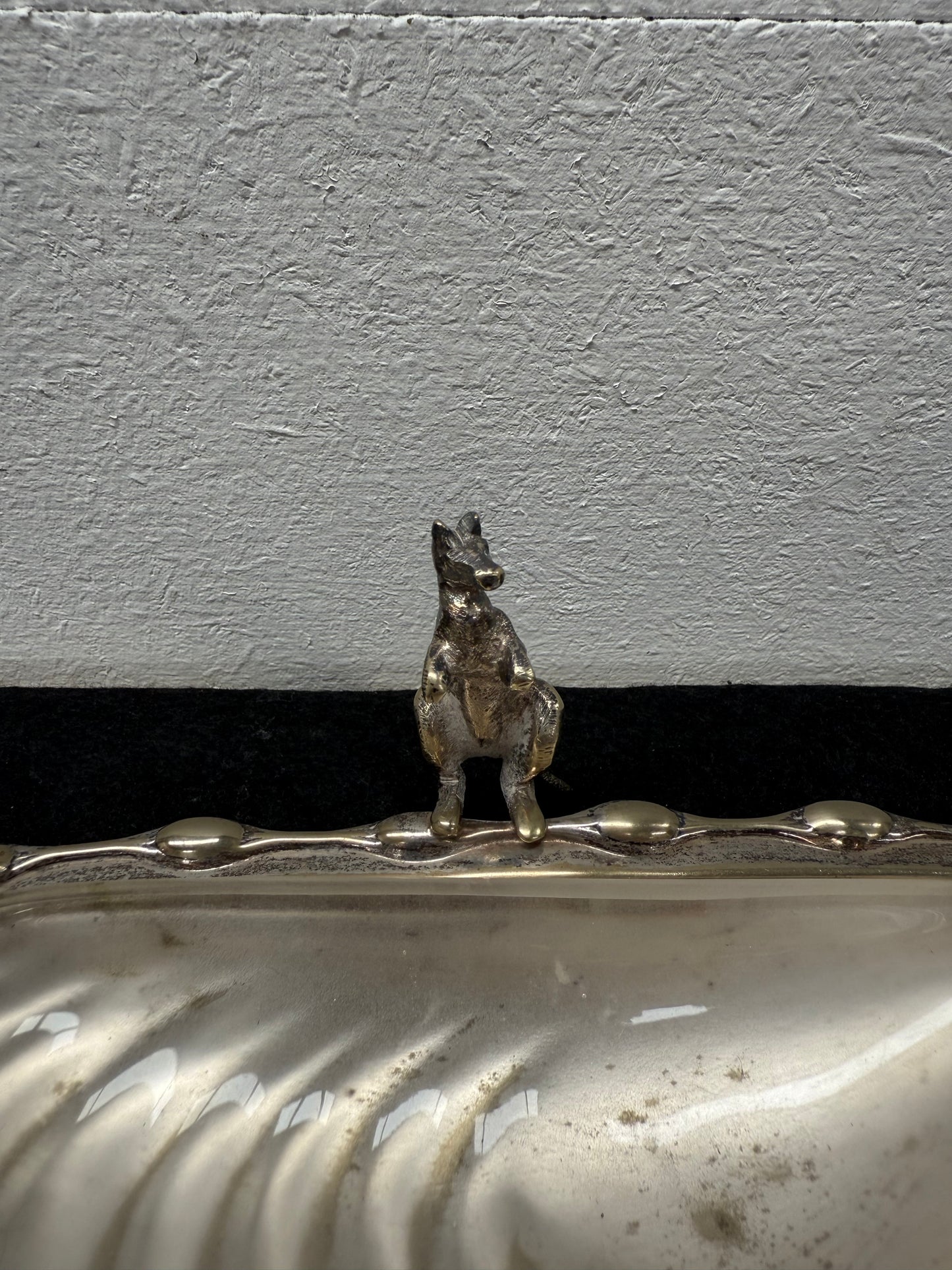 Vintage Silver Plated Kangaroo Shell Shaped Dish