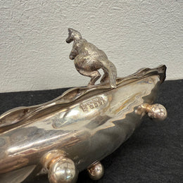 Vintage Silver Plated Kangaroo Shell Shaped Dish